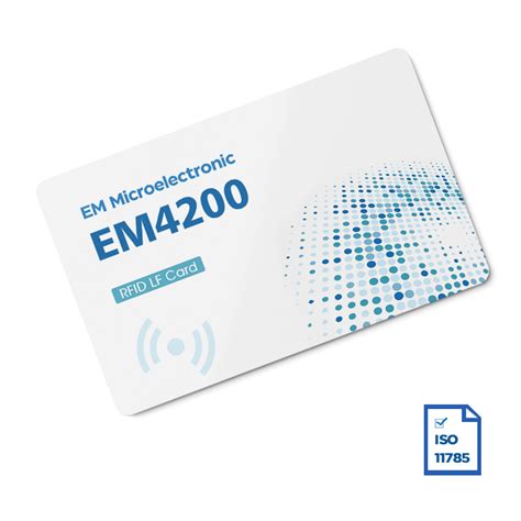 custom rfid card em4200|Custom EM4200 Low Frequency RFID Card .